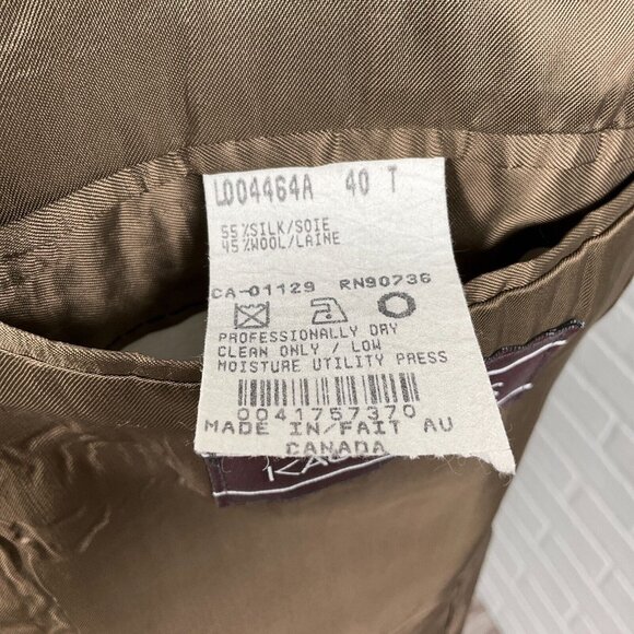 Ralph Lauren Chaps Men 40Tall‎ Black Tan Houndstooth Silk Wool Classic Canada - Picture 8 of 15